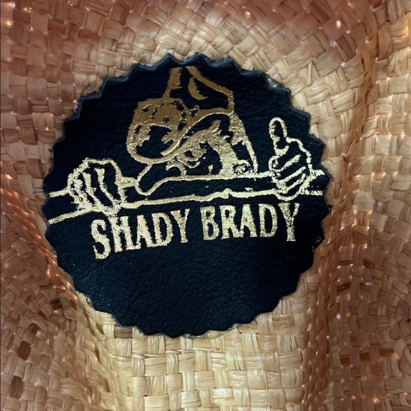 Shady Brady hat Woven Straw Western Hat with Braided Leather Band - Picture 8 of 12